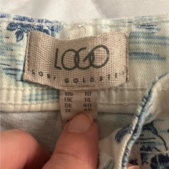 🩵🤍🩵LOGO by Lori Goldstein toile pants size 10 🌿 - Picture 3 of 3